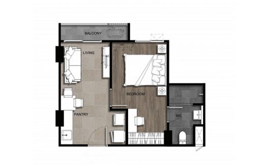 คอนโดปล่อยเช่าพร้อมเฟอร์นิเจอร์ ขนาด 35 ตร.ม. โอเชี่ยน เรสซิเดนซ์ – ขอนแก่น